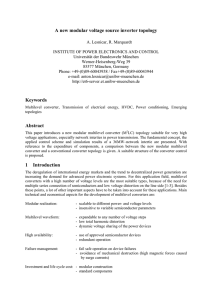 A new modular voltage source inverter topology Keywords Abstract