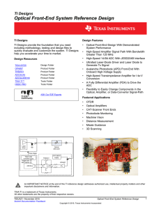 Optical Front-End System Reference Design