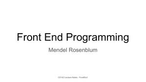 Front End Programming