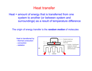 Heat transfer in electrical engineering.