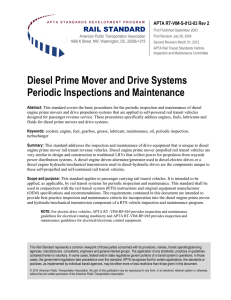Standard for Diesel Prime Mover and Drive Systems Periodic