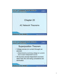 Chapter 20 Superposition Theorem