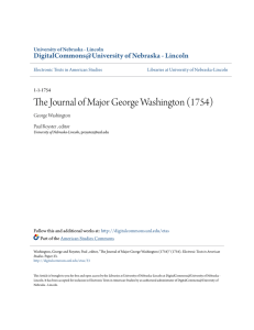 The Journal of Major George Washington (1754)