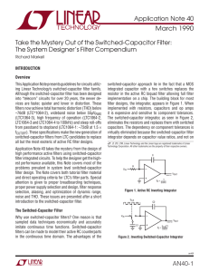 AN40 - Take the Mystery Out of the Switched Capacitor Filter