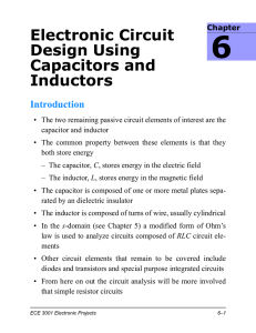 Electronic Circuit Design Using Capacitors and Inductors