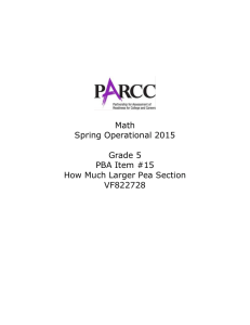 Math Spring Operational 2015 Grade 5 PBA Item #15 How Much