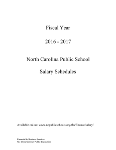 State Salary Schedule - North Carolina Public Schools