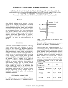 BSIM4 Gate Leakage Model Including Source