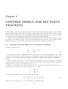 control design for set point tracking