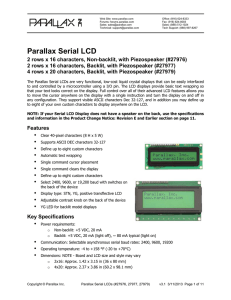 Parallax Serial LCD