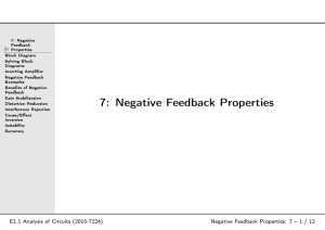 7: Negative Feedback Properties