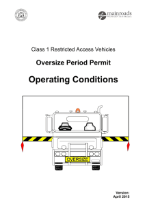 Operating Conditions - Main Roads Western Australia