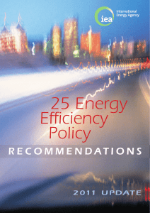 25 Energy Efficiency Policy Recommendations
