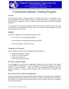 Construction Industry Training Program