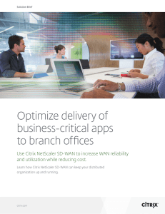 Optimize delivery of business-critical apps to branch offices