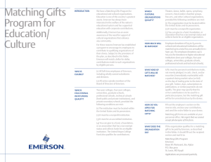 Emerson Electric - Double the Donation