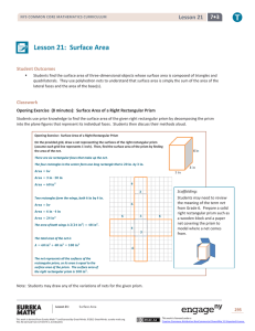 Lesson 21: Surface Area