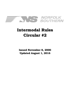 NS Intermodal Rules Circular