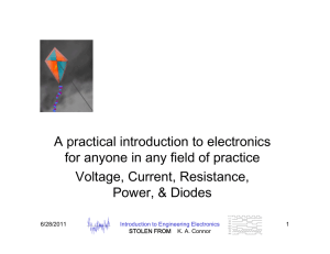 A practical introduction to electronics for anyone in any field of