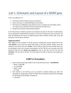Lab 1: Schematic and Layout of a NAND gate