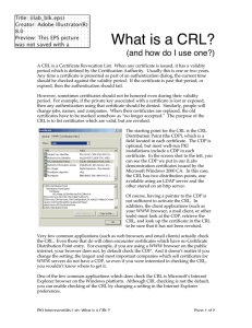 What is a CRL?