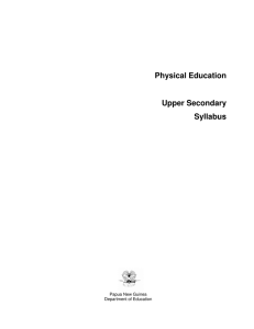 Physical Education Upper Secondary Syllabus