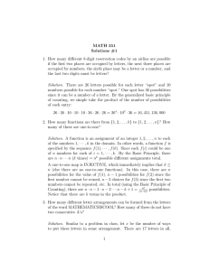 MATH 351 Solutions #1 1. How many different 8