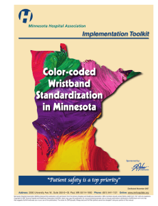 Color-coded Wristband Standardization in Minnesota