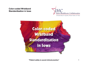Color-coded Wristband Standardization in Iowa