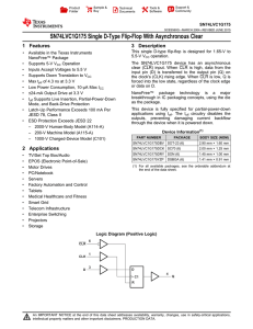 Single D-Type Flip-Flop With Asynchronous Clear (Rev. G)