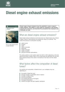 Diesel engine exhaust emissions INDG286