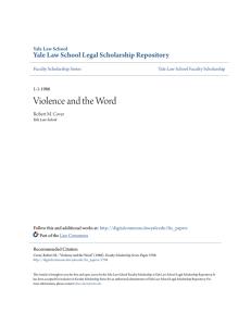 Violence and the Word - Yale Law School Legal Scholarship