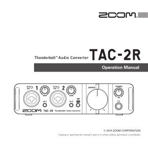 TAC-2R Operation Manual