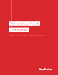 Technical Support Policies and Procedures
