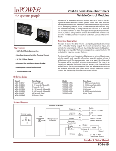 Product Data Sheet VCM-05 Series One