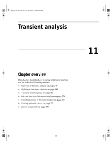 Overview of transient analysis