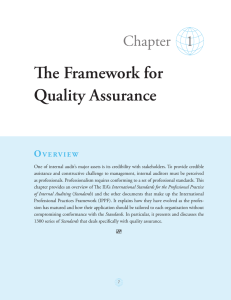 The Framework for Quality Assurance