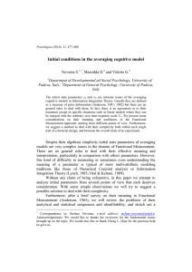 Initial conditions in the averaging cognitive model