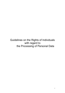 Guidelines on the rights of data subjects under Regulation No