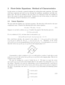2 First-Order Equations: Method of Characteristics