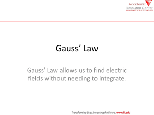 Gauss` Law allows