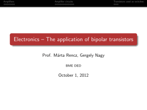The application of bipolar transistors