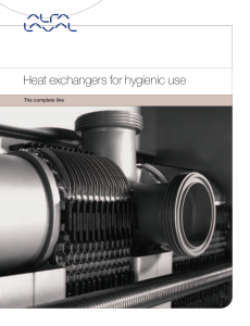 Heat exchangers for hygienic use