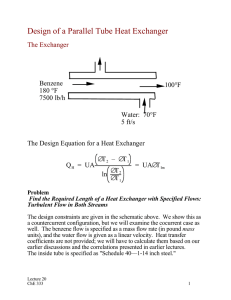 Design of Heat Exchangers
