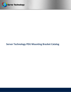 Server Technology PDU Mounting Bracket Catalog
