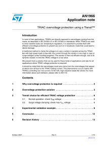 TRIAC overvoltage protection using a Transil