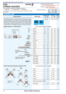 F series Foil strain gauge