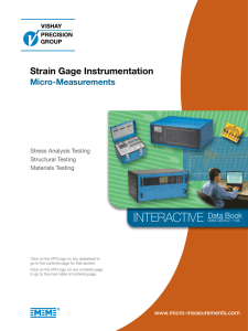 Strain Gage Instrumentation - VPG | Performance through Precision