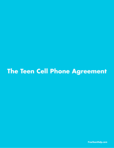 The Teen Cell Phone Agreement