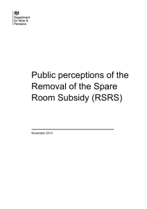 Public perceptions of the Removal of the Spare Room Subsidy (RSRS)